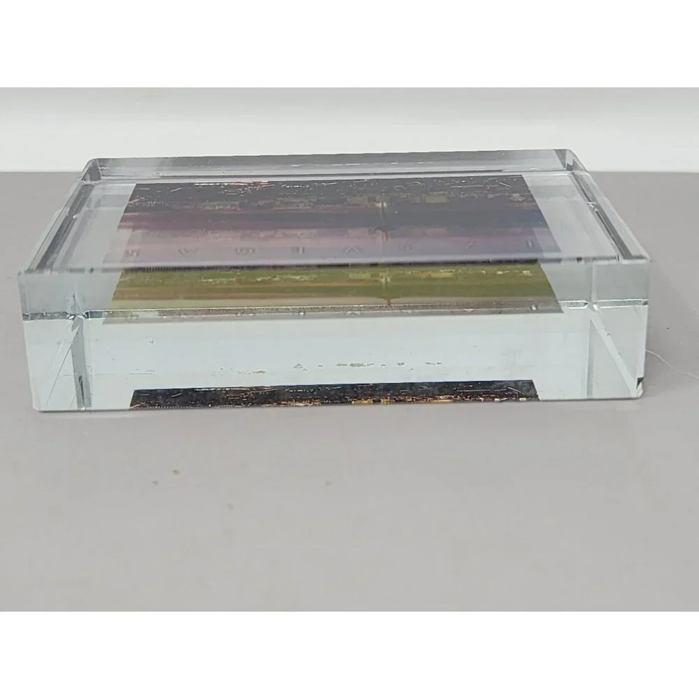 Vintage Las Vegas Skyline Acrylic Paperweight With Stunning‎ Cityscape Design
